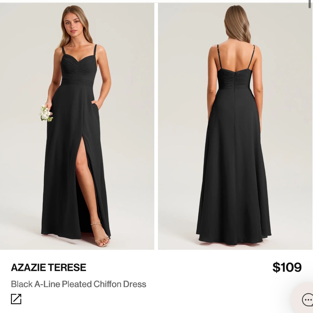 Azazie Terese Elegant Black Maxi Dress